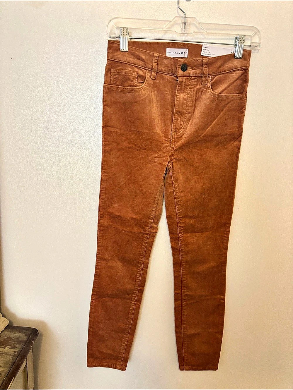 LOFT The Skinny High Rise Regular Fit Petite Inseam Corduroy Pants Skinny Jeans